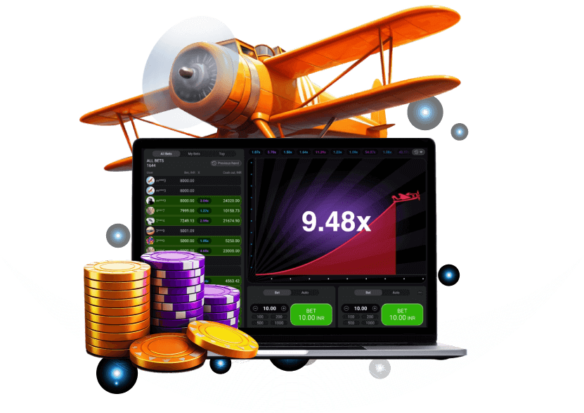 Aviator airplane illustration representing 4777bd crash rounds and rising multipliers